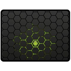 Green Android Honeycomb Gree Fleece Blanket (Large) 