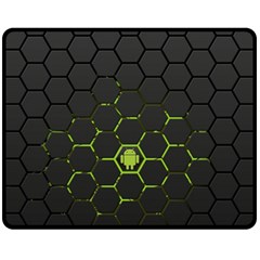 Green Android Honeycomb Gree Fleece Blanket (Medium) 