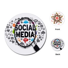 Social Media Computer Internet Typography Text Poster Playing Cards (round)  by BangZart