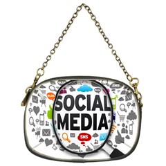 Social Media Computer Internet Typography Text Poster Chain Purses (one Side)  by BangZart