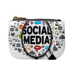 Social Media Computer Internet Typography Text Poster Mini Coin Purses by BangZart