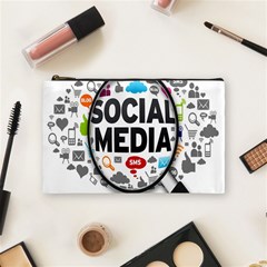 Social Media Computer Internet Typography Text Poster Cosmetic Bag (medium)  by BangZart