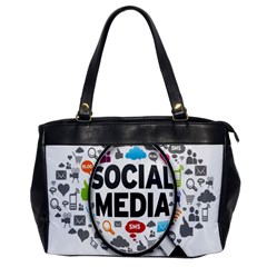 Social Media Computer Internet Typography Text Poster Office Handbags by BangZart