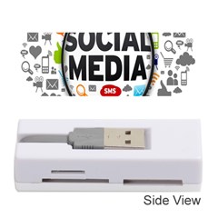 Social Media Computer Internet Typography Text Poster Memory Card Reader (stick)  by BangZart