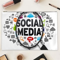 Social Media Computer Internet Typography Text Poster Cosmetic Bag (xxl)  by BangZart