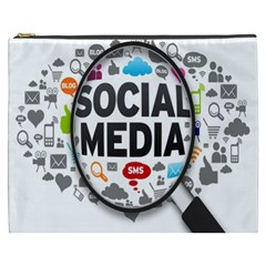 Social Media Computer Internet Typography Text Poster Cosmetic Bag (xxxl)  by BangZart