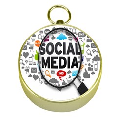 Social Media Computer Internet Typography Text Poster Gold Compasses by BangZart