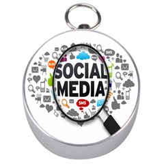 Social Media Computer Internet Typography Text Poster Silver Compasses by BangZart