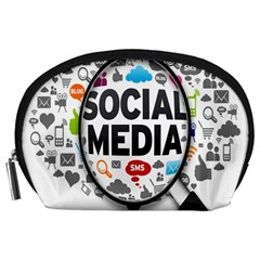 Social Media Computer Internet Typography Text Poster Accessory Pouches (large)  by BangZart