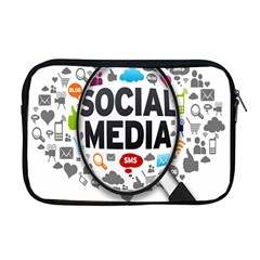 Social Media Computer Internet Typography Text Poster Apple Macbook Pro 17  Zipper Case by BangZart