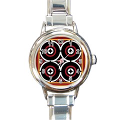 Toraja Pattern Ne limbongan Round Italian Charm Watch by BangZart