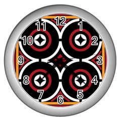 Toraja Pattern Ne limbongan Wall Clocks (silver)  by BangZart