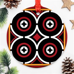 Toraja Pattern Ne limbongan Round Ornament (two Sides) by BangZart