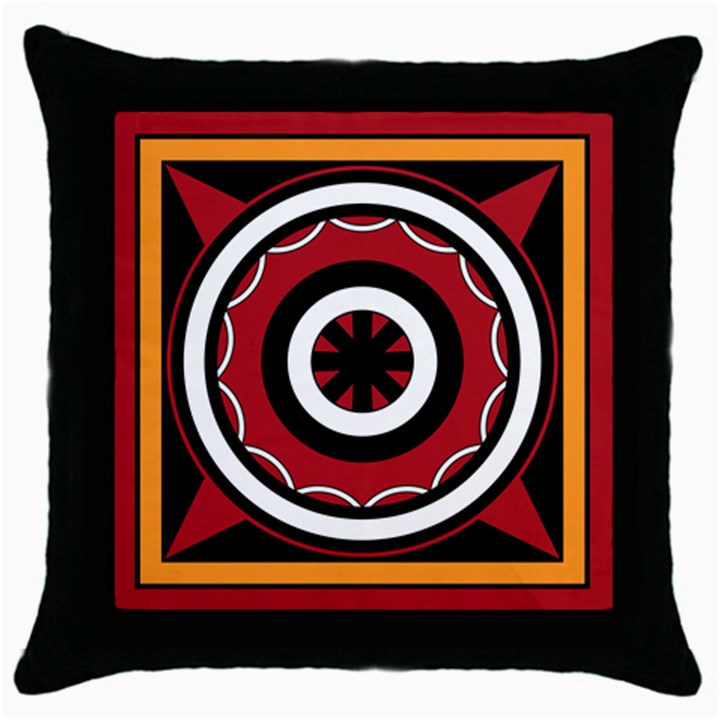 Toraja Pattern Pa barre Allo Throw Pillow Case (Black)