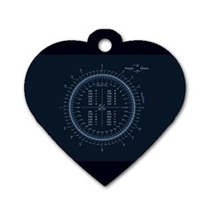 Minimalistic Knowledge Mathematics Trigonometry Dog Tag Heart (two Sides) by BangZart