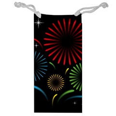 Fireworks With Star Vector Jewelry Bag by BangZart