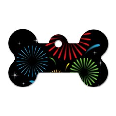 Fireworks With Star Vector Dog Tag Bone (one Side) by BangZart