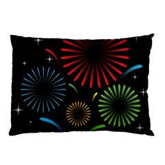 Fireworks With Star Vector Pillow Case by BangZart