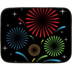 Fireworks With Star Vector Double Sided Fleece Blanket (mini)  by BangZart