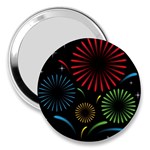 Fireworks With Star Vector 3  Handbag Mirrors Front