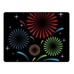 Fireworks With Star Vector Double Sided Fleece Blanket (small)  by BangZart