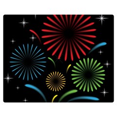 Fireworks With Star Vector Double Sided Flano Blanket (medium)  by BangZart