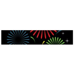 Fireworks With Star Vector Flano Scarf (small)