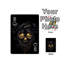 Art Fiction Black Skeletons Skull Smoke Playing Cards 54 (mini)  by BangZart