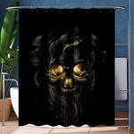 Art Fiction Black Skeletons Skull Smoke Shower Curtain 60  x 72  (Medium)  60 x72  Curtain