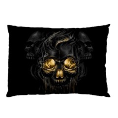 Art Fiction Black Skeletons Skull Smoke Pillow Case (two Sides) by BangZart