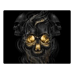 Art Fiction Black Skeletons Skull Smoke Double Sided Flano Blanket (large)  by BangZart