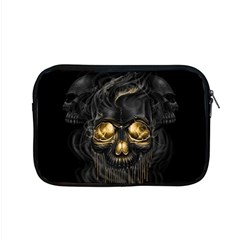 Art Fiction Black Skeletons Skull Smoke Apple Macbook Pro 15  Zipper Case