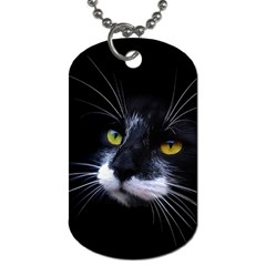 Face Black Cat Dog Tag (one Side) by BangZart