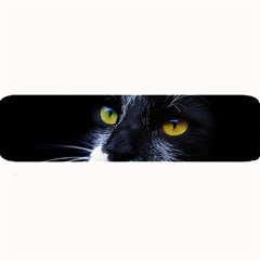 Face Black Cat Large Bar Mats by BangZart