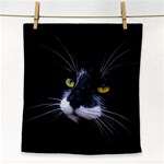 Face Black Cat Face Towel Front