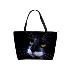 Face Black Cat Shoulder Handbags by BangZart