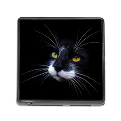 Face Black Cat Memory Card Reader (square) by BangZart