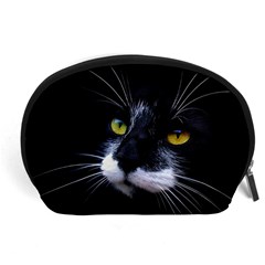 Face Black Cat Accessory Pouches (large)  by BangZart