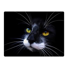 Face Black Cat Double Sided Flano Blanket (mini)  by BangZart