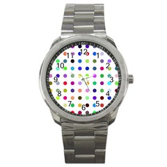 Circle Pattern Sport Metal Watch by BangZart