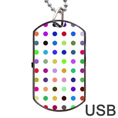 Circle Pattern Dog Tag Usb Flash (two Sides) by BangZart