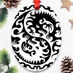 Ying Yang Tattoo Ornament (oval) by BangZart