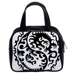 Ying Yang Tattoo Classic Handbags (2 Sides) by BangZart