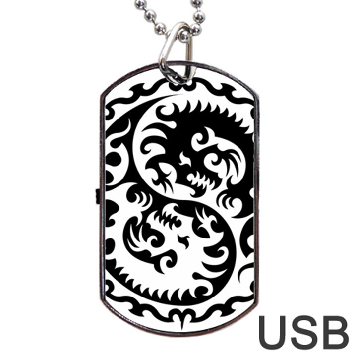 Ying Yang Tattoo Dog Tag USB Flash (Two Sides)