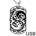 Ying Yang Tattoo Dog Tag USB Flash (Two Sides) Back