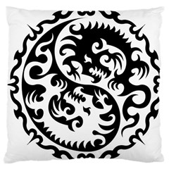 Ying Yang Tattoo Large Cushion Case (one Side) by BangZart