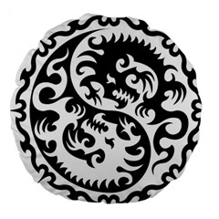 Ying Yang Tattoo Large 18  Premium Round Cushions by BangZart