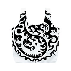 Ying Yang Tattoo Full Print Recycle Bags (m)  by BangZart