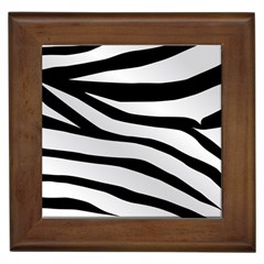 White Tiger Skin Framed Tiles