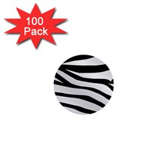 White Tiger Skin 1  Mini Buttons (100 Pack)  by BangZart